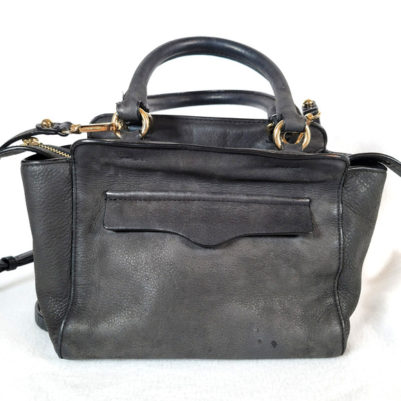 Rebecca Minkoff Handbags - Rebecca Minkoff Womens Micro Avery Shoulder Bag Black Pebble Leather Biker Punk